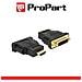 Adatt. Spina Hdmi(19pin)-presa Dvi-d Dual Link(24+5) Dorato - Foto miniatura 1